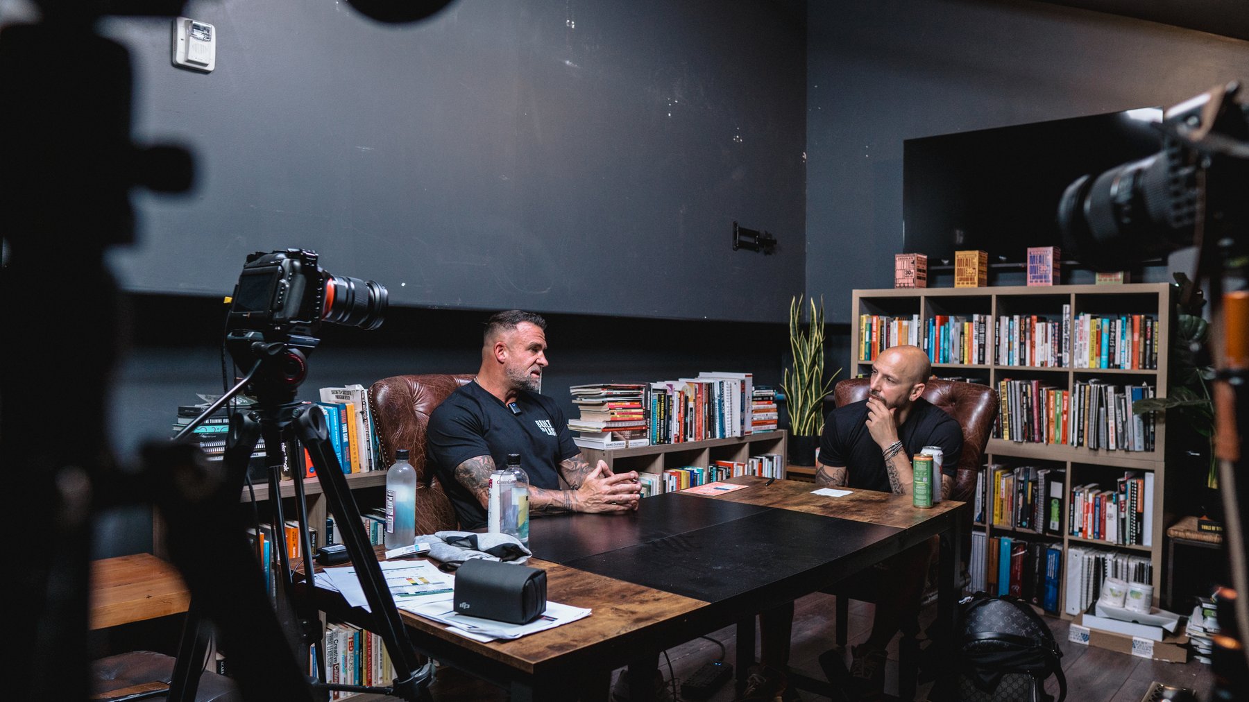 Luka recording podcast content